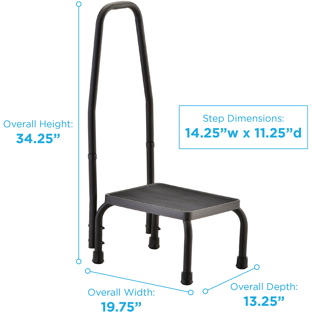 STEP STOOL WITH HAND RAIL SPECS